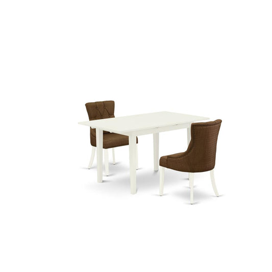 Dining Table - Parson Chairs NOFR3 - LWH - 18 By East West Furniture | Dining Sets | Modishstore