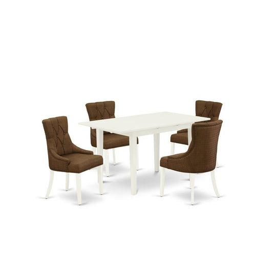 Dining Table - Parson Chairs NOFR5 - LWH - 18 By East West Furniture | Dining Sets | Modishstore