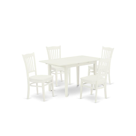 Dining Table - Dining Chairs NOGR5 - WHI - W By East West Furniture | Dining Sets | Modishstore