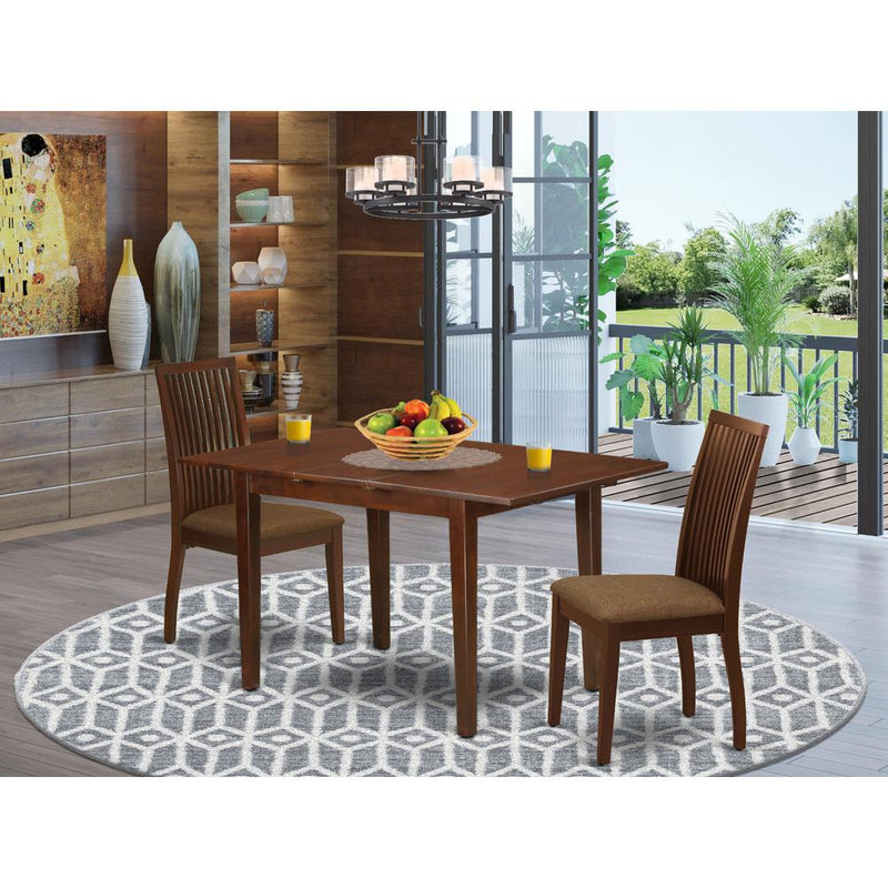 Dining Room Set Mahogany NOIP3-MAH-C By East West Furniture | Dining Sets | Modishstore