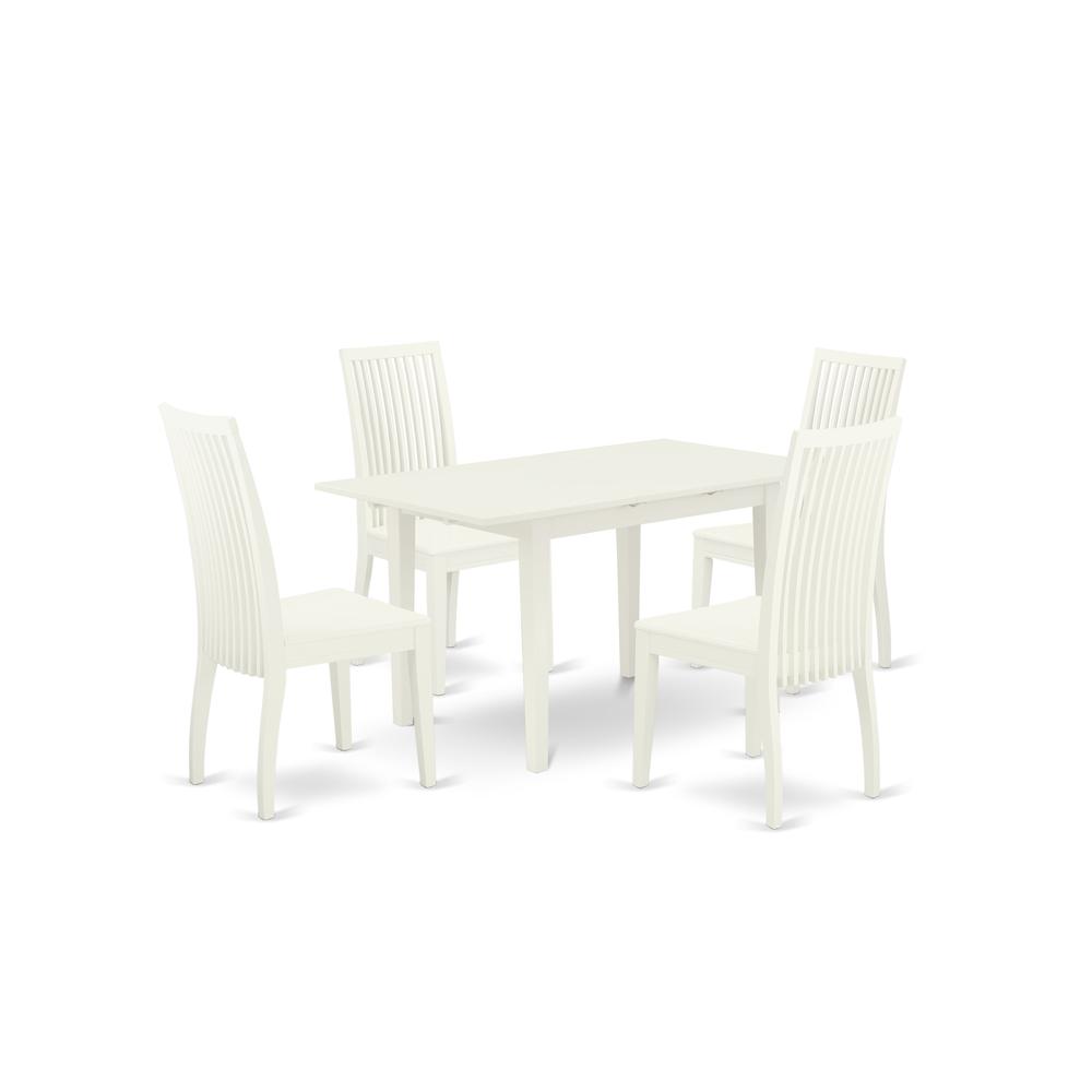 Dining Table - Dining Chairs NOIP5 - LWH - W By East West Furniture | Dining Sets | Modishstore