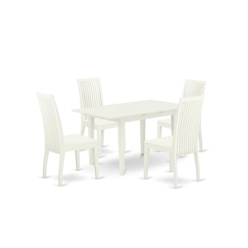 Dining Table - Dining Chairs NOIP5 - LWH - W By East West Furniture | Dining Sets | Modishstore
