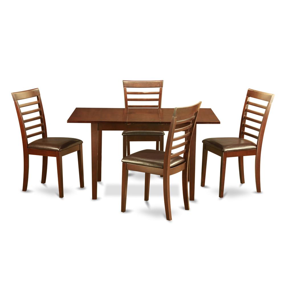 5 Pc Kitchen Tables Set - Table With Leaf And 2 Chairs For Dining Room By East West Furniture | Dining Sets | Modishstore - 2