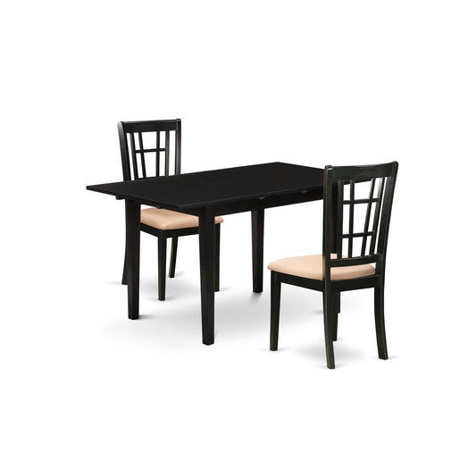 Dining Table - Dining Chairs NONI3 - BLK - C By East West Furniture | Dining Sets | Modishstore