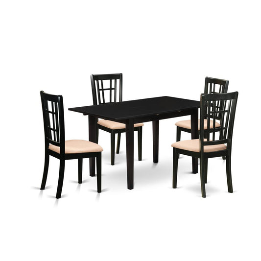 Dining Table - Dining Chairs NONI5 - BLK - C By East West Furniture | Dining Sets | Modishstore