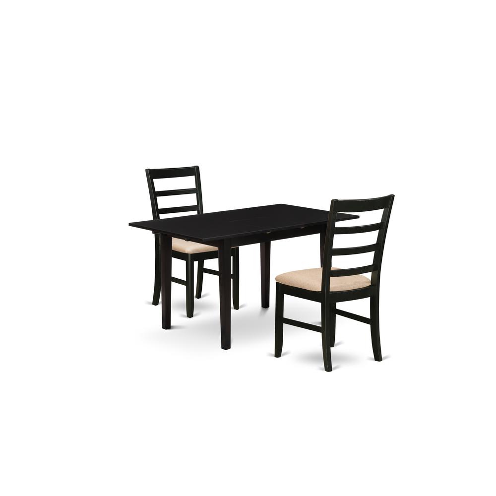 Dining Table - Dining Chairs NOPF3 - BLK - C By East West Furniture | Dining Sets | Modishstore