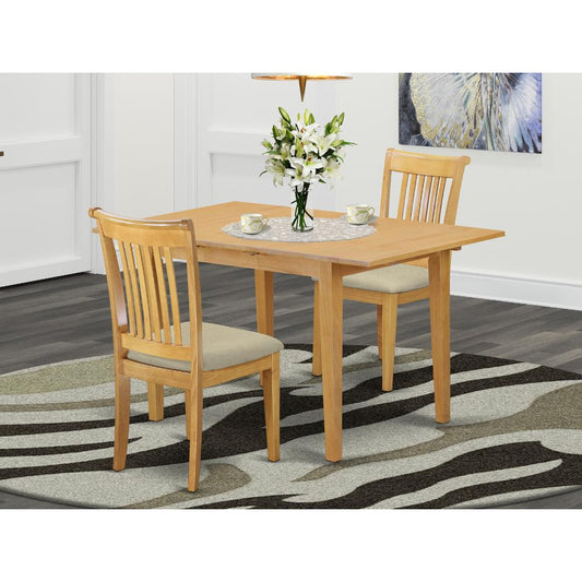 Dining Room Set Oak NOPO3-OAK-C By East West Furniture | Dining Sets | Modishstore