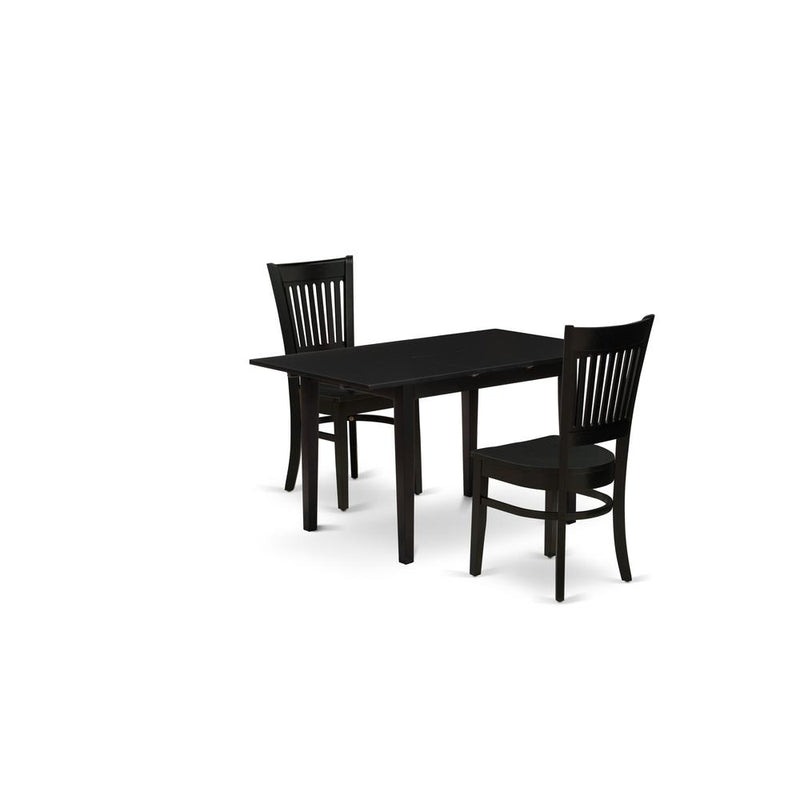Dining Table - Dining Chairs NOVA3 - BLK - W By East West Furniture | Dining Sets | Modishstore