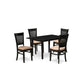 Dining Table - Dining Chairs NOVA5 - BLK - C By East West Furniture | Dining Sets | Modishstore