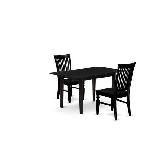 Dining Table - Dining Chairs NOWE3 - BLK - W By East West Furniture | Dining Sets | Modishstore