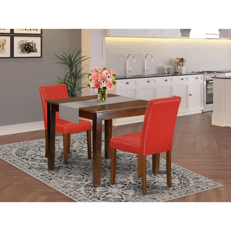 Dining Room Set Mahogany OXAB3-MAH-72 By East West Furniture | Dining Sets | Modishstore