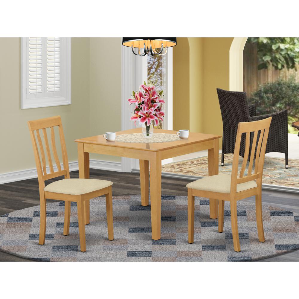 3 Pc Table And Chairs Set - Table And 2 Dining Chairs By East West Furniture | Dining Sets | Modishstore - 2