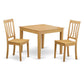 3 Pc Small Kitchen Table And Chairs Set -Square Kitchen Table And 2 Dining Chairs By East West Furniture | Dining Sets | Modishstore - 2