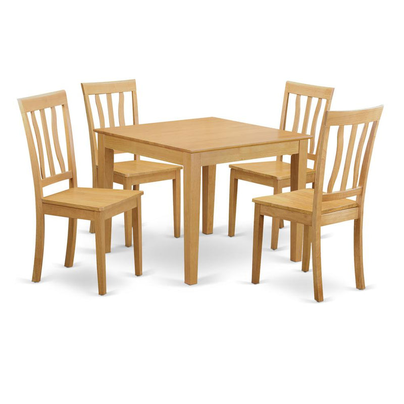 5 Pc Kitchen Table - square Table and 4 Kitchen Chairs By East West Furniture | Dining Sets | Modishstore