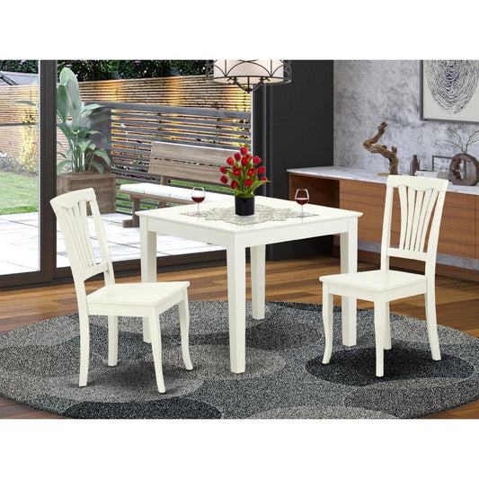 Dining Room Set Linen White OXAV3-LWH-W By East West Furniture | Dining Sets | Modishstore