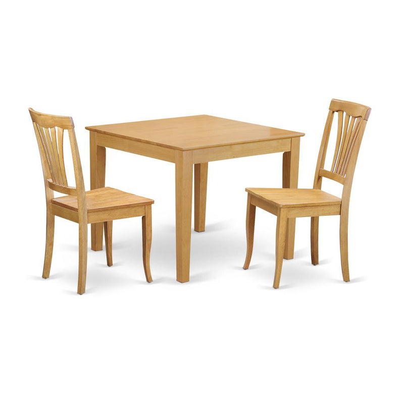 3 Pc small Kitchen Table set - square Table and 2 Dining Chairs By East West Furniture | Dining Sets | Modishstore
