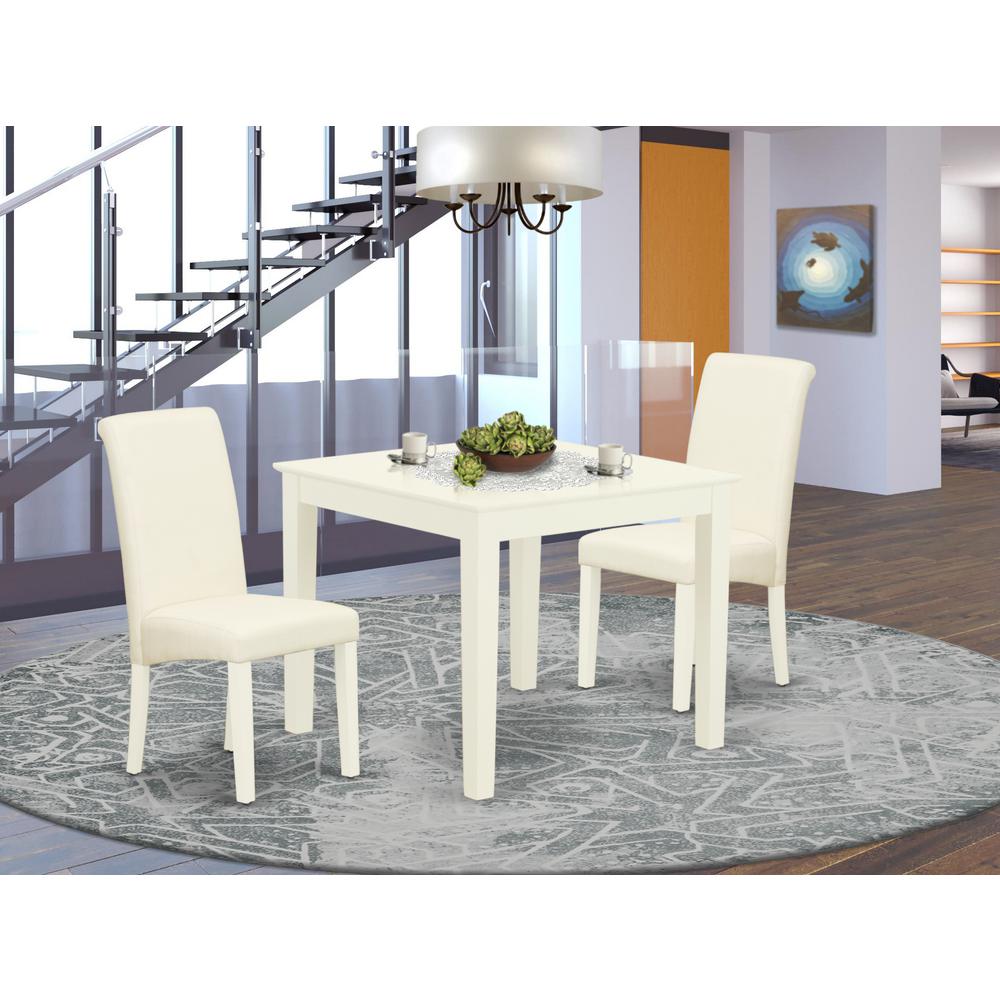 Dining Room Set Linen White OXBA3-LWH-01 By East West Furniture | Dining Sets | Modishstore