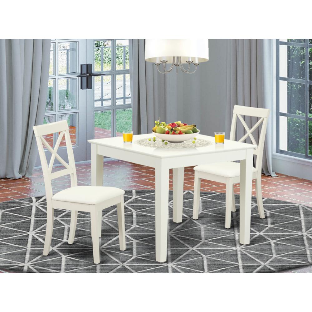 Dining Room Set Linen White OXBO3-LWH-LC By East West Furniture | Dining Sets | Modishstore