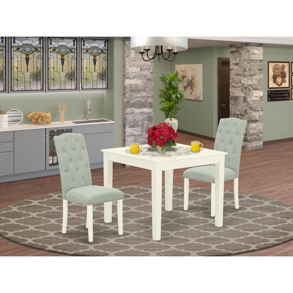 Dining Room Set Linen White OXCE3-LWH-15 By East West Furniture | Dining Sets | Modishstore