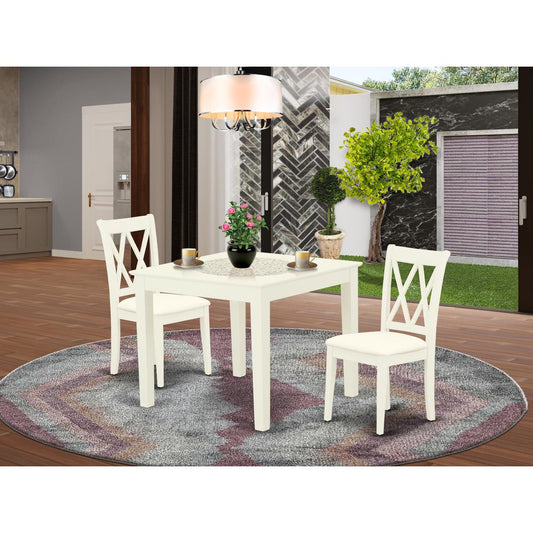 Dining Room Set Linen White OXCL3-LWH-C By East West Furniture | Dining Sets | Modishstore