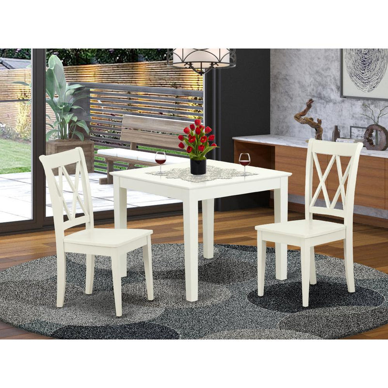 Dining Room Set Linen White OXCL3-LWH-W By East West Furniture | Dining Sets | Modishstore