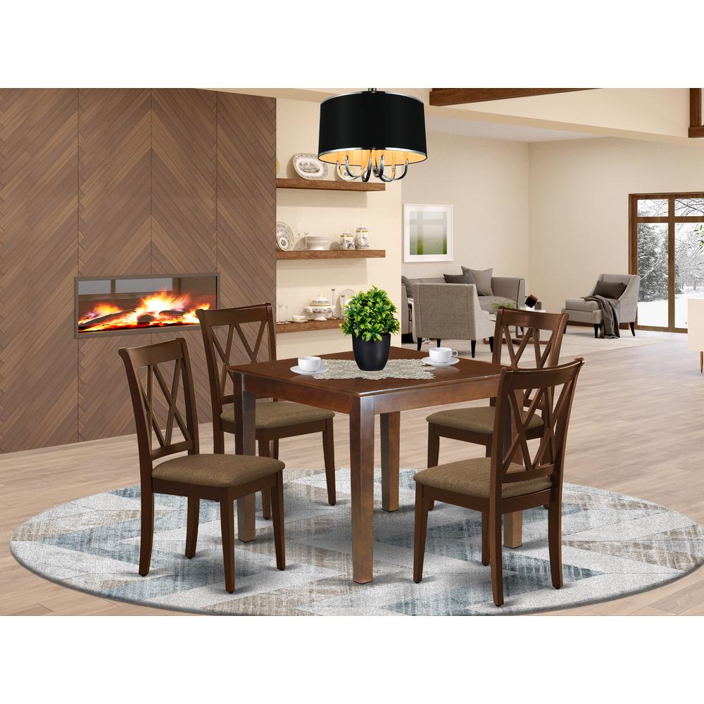 Dining Room Set Mahogany OXCL5-MAH-C By East West Furniture | Dining Sets | Modishstore