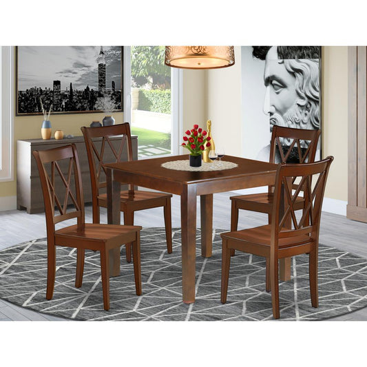 Dining Room Set Mahogany OXCL5-MAH-W By East West Furniture | Dining Sets | Modishstore