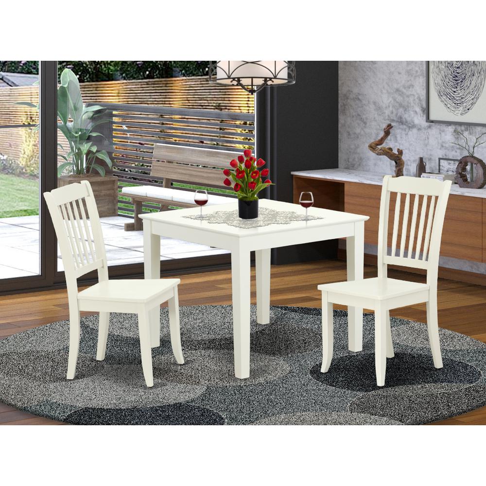 Dining Room Set Linen White OXDA3-LWH-W By East West Furniture | Dining Sets | Modishstore