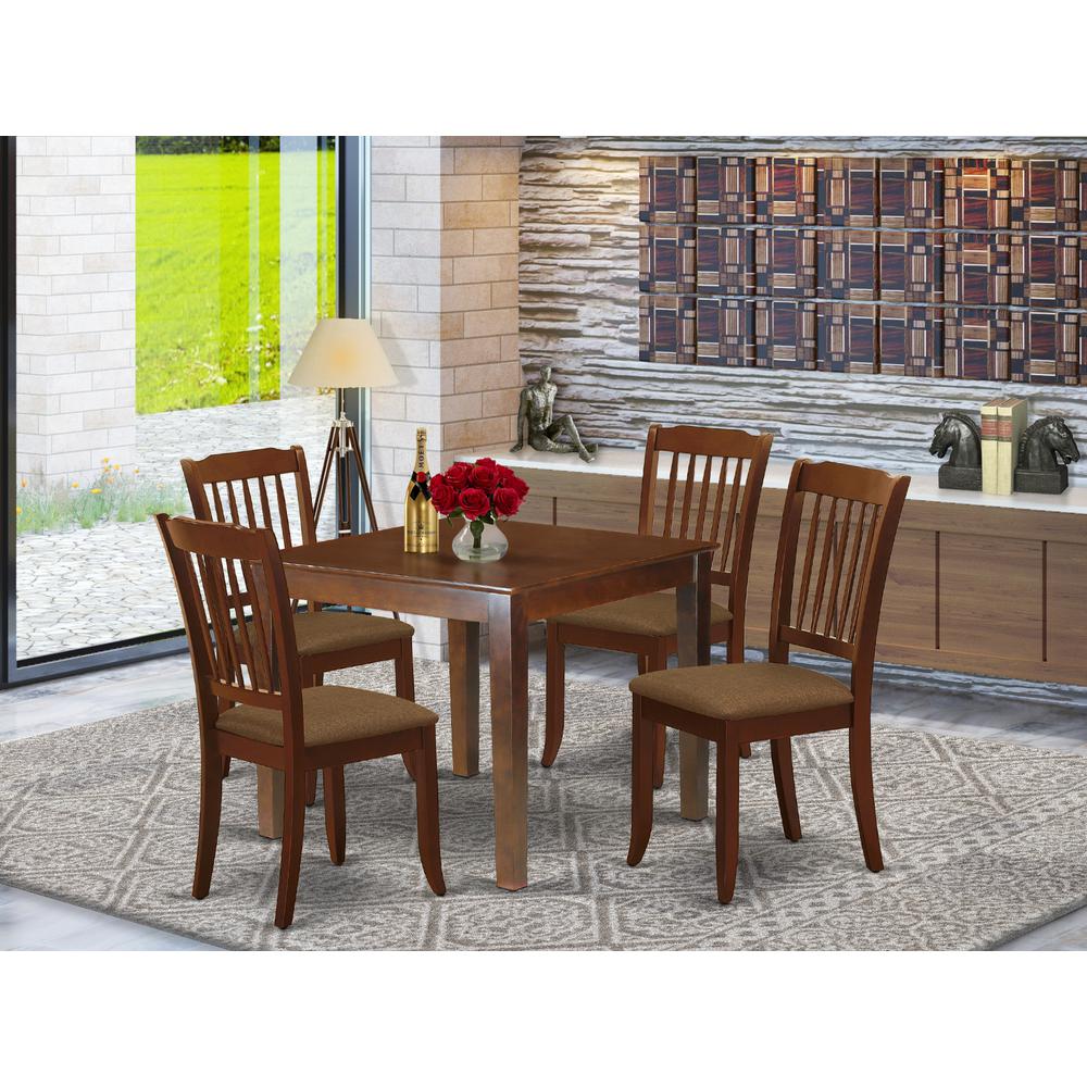 Dining Room Set Mahogany OXDA5-MAH-C By East West Furniture | Dining Sets | Modishstore
