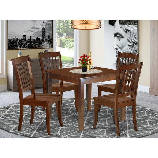 Dining Room Set Mahogany OXDA5-MAH-W By East West Furniture | Dining Sets | Modishstore
