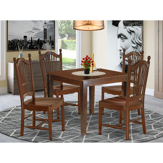 Dining Room Set Mahogany OXDO5-MAH-W By East West Furniture | Dining Sets | Modishstore