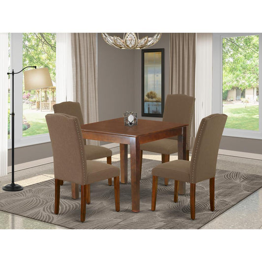 Dining Room Set Mahogany OXEN5-MAH-18 By East West Furniture | Dining Sets | Modishstore