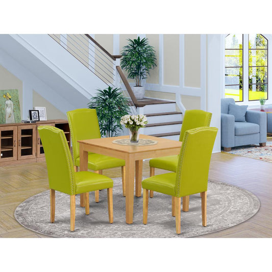 Dining Room Set Oak OXEN5-OAK-51 By East West Furniture | Dining Sets | Modishstore