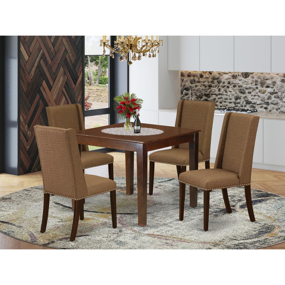 Dining Room Set Mahogany OXFL5-MAH-18 By East West Furniture | Dining Sets | Modishstore