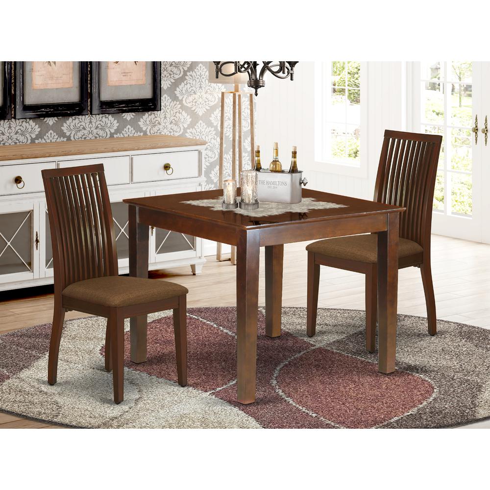 Dining Room Set Mahogany OXIP3-MAH-C By East West Furniture | Dining Sets | Modishstore
