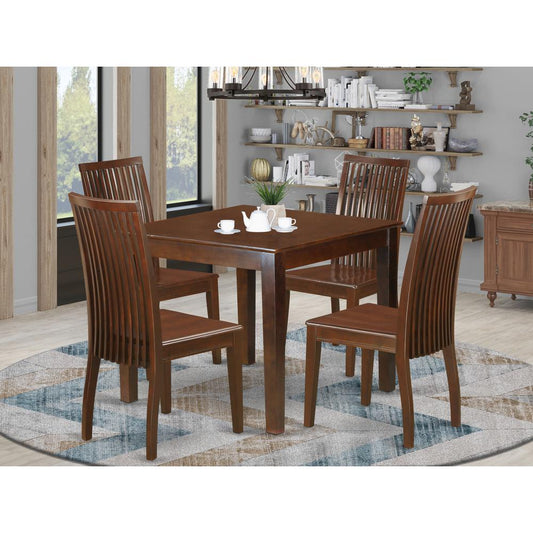 Dining Room Set Mahogany OXIP5-MAH-W By East West Furniture | Dining Sets | Modishstore