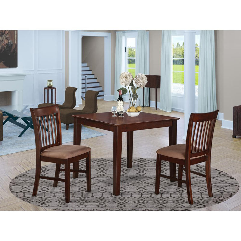 3 Pc small Kitchen Table set - square Table and 2 Kitchen Dining Chairs By East West Furniture | Dining Sets | Modishstore