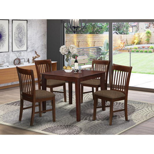 5 Pc Kitchen Table set - square Table and 4 Dining Chairs By East West Furniture | Dining Sets | Modishstore