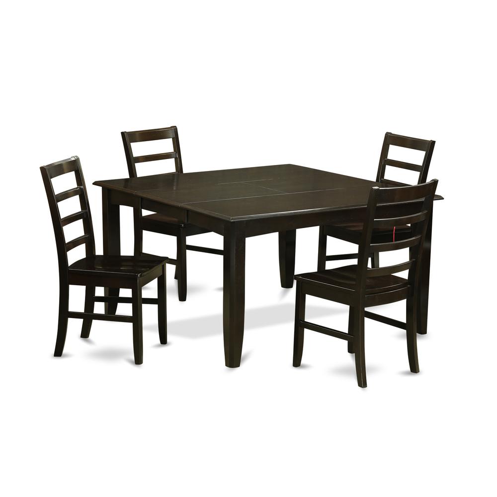 5 Pc Kitchen Set-Table With Leaf And 4 Dinette Chairs. By East West Furniture | Dining Sets | Modishstore - 2