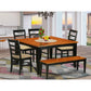 Dining Room Set Black PARF6-BLK-C By East West Furniture | Dining Sets | Modishstore