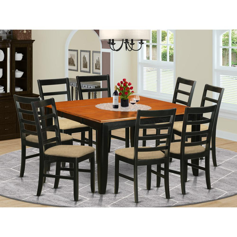 Dining Room Set Black & Cherry PARF9-BCH-C By East West Furniture | Dining Sets | Modishstore