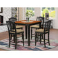 Pbch5-Blk-C 5 Pc Counter Height Set-Pub Table And 4 Kitchen Chairs. By East West Furniture | Bar Stools & Table | Modishstore - 2