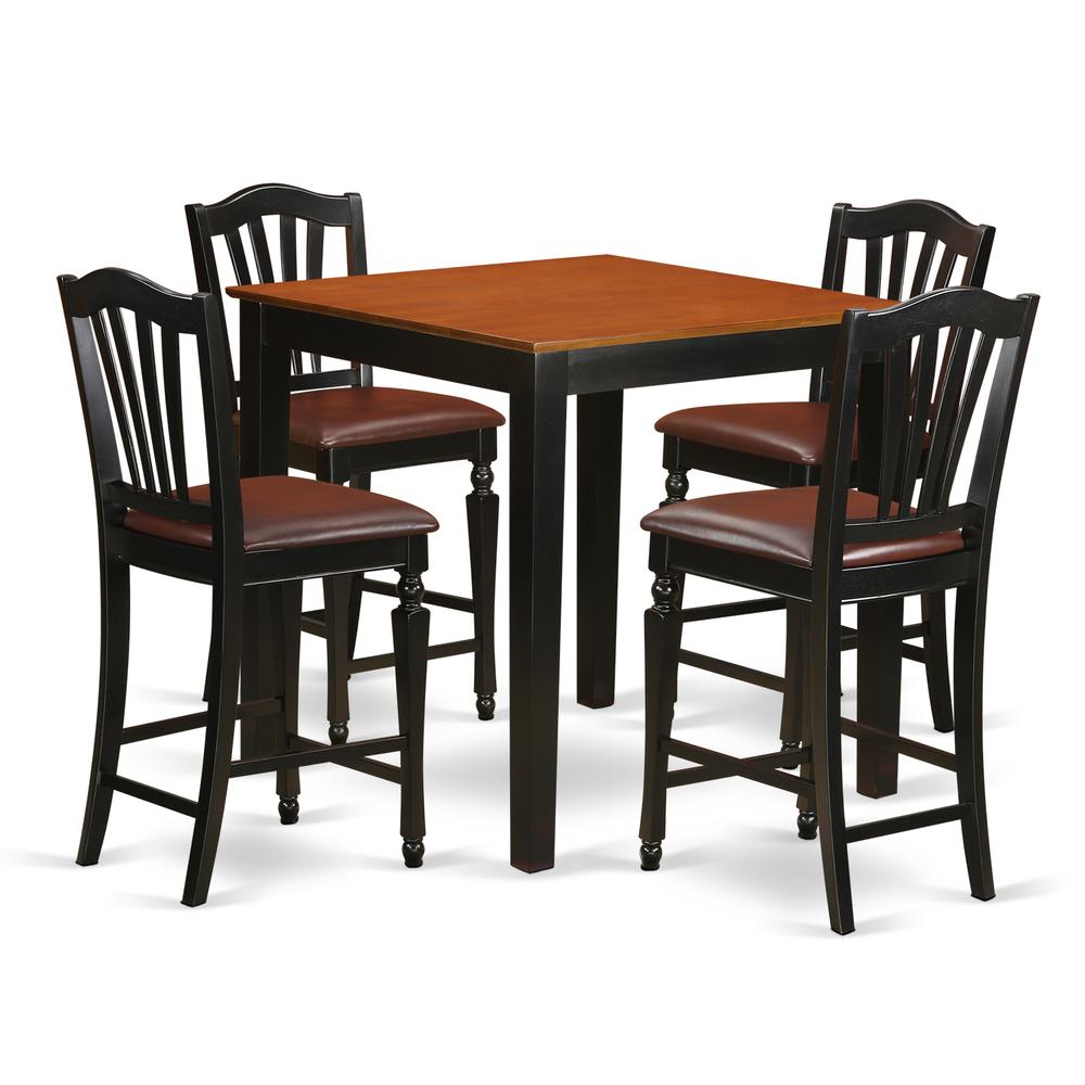 5 Pc Counter Height Kitchen Table Set - Kitchen Dinette Table And 4 Kitchen Dining Chair. By East West Furniture | Dining Sets | Modishstore - 2