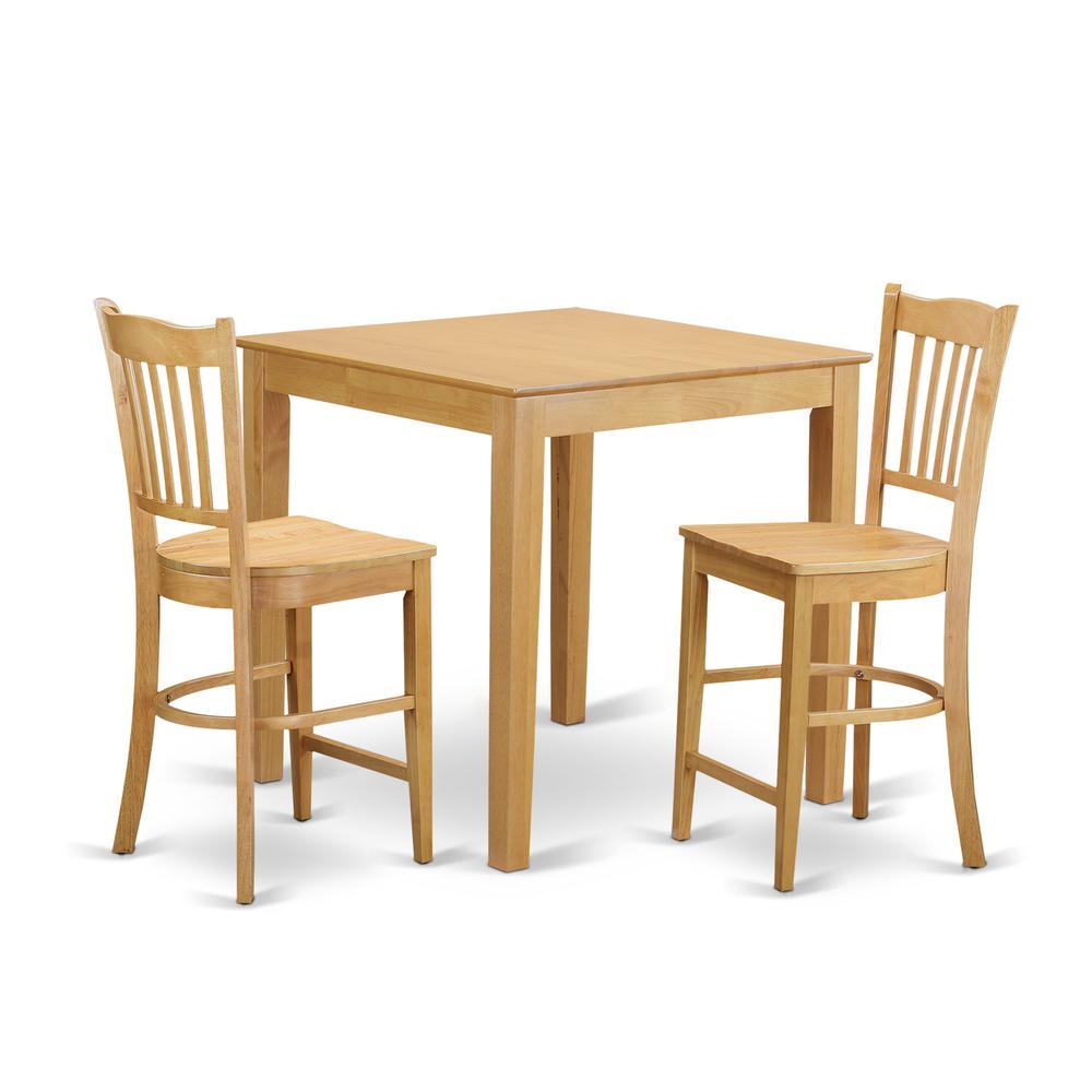 3 Pc Counter Height Set - High Table And 2 Dinette Chairs. By East West Furniture | Dining Sets | Modishstore - 2