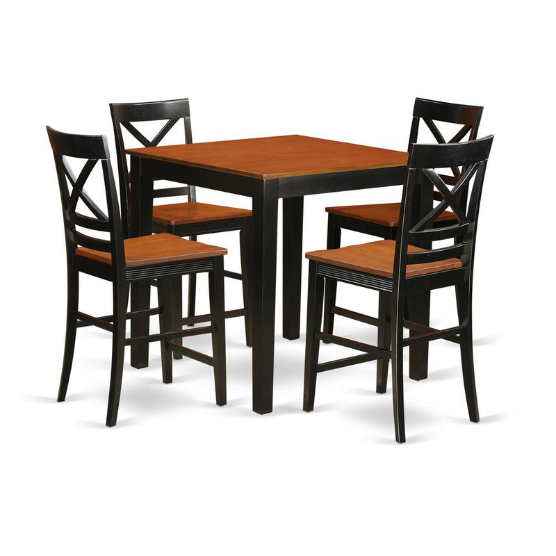 5 Pcpub Table Set-Pub Table And 4 Counter Height Chairs By East West Furniture | Bar Stools & Table | Modishstore - 2