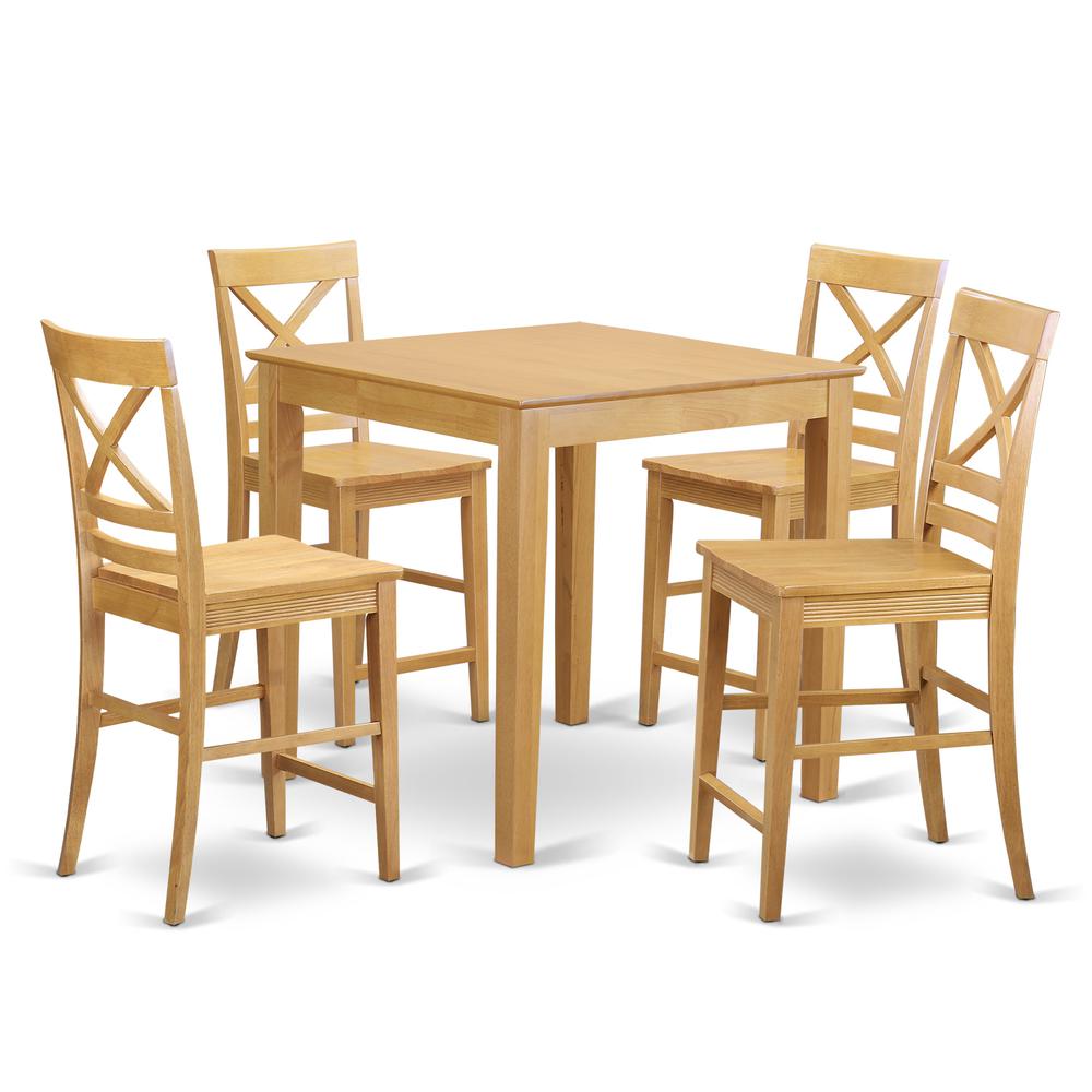 5 Pcpub Table Set-Pub Table And 4 Counter Height Chairs By East West Furniture | Bar Stools & Table | Modishstore - 6