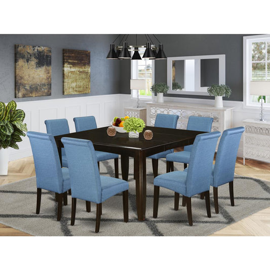 Dining Room Set Cappuccino PFBA9-CAP-21 By East West Furniture | Dining Sets | Modishstore
