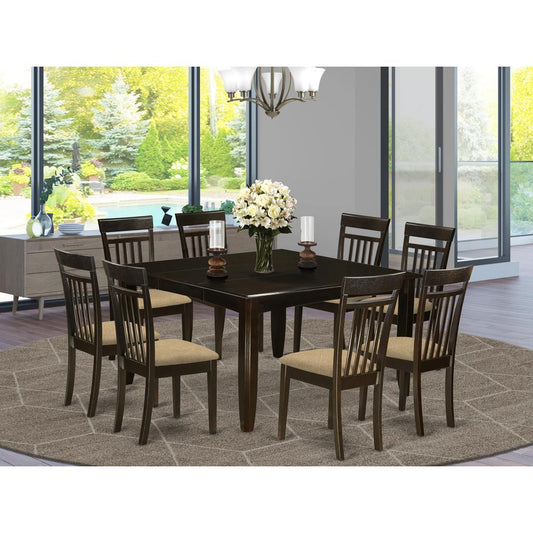 Dining Room Set Cappuccino PFCA9-CAP-C By East West Furniture | Dining Sets | Modishstore