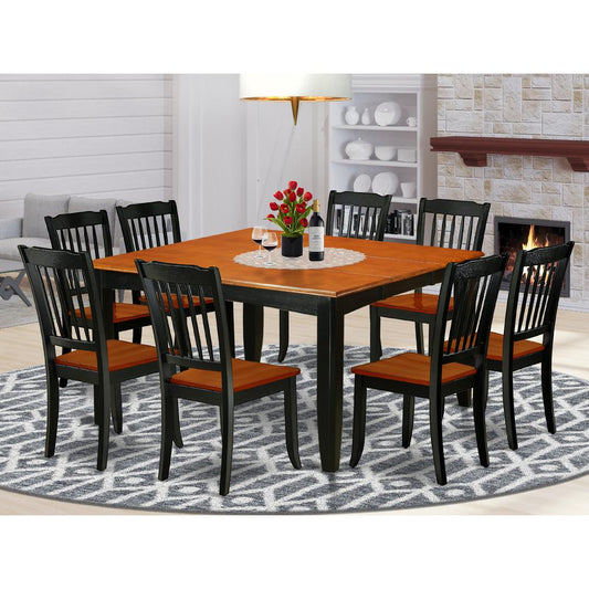 Dining Room Set Black & Cherry PFDA9-BCH-W By East West Furniture | Dining Sets | Modishstore