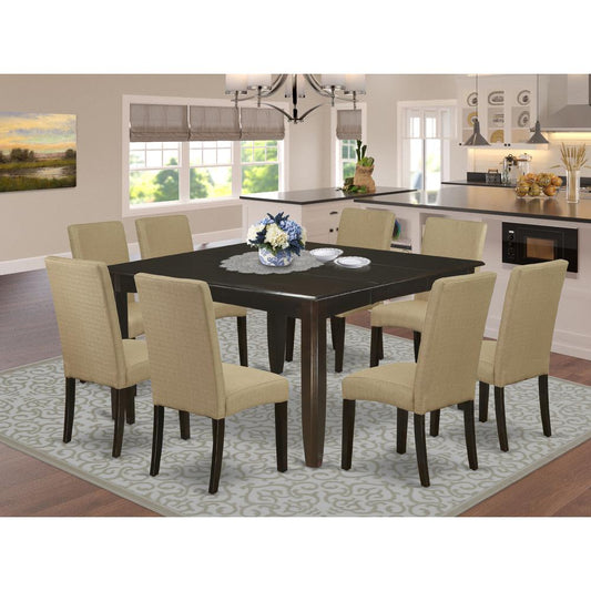 Dining Room Set Cappuccino PFDR9 - CAP - 03 By East West Furniture | Dining Sets | Modishstore